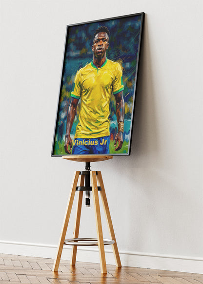 Vinicius Jr Brazil Football Poster Canvas & Print – AI PRINT LAB