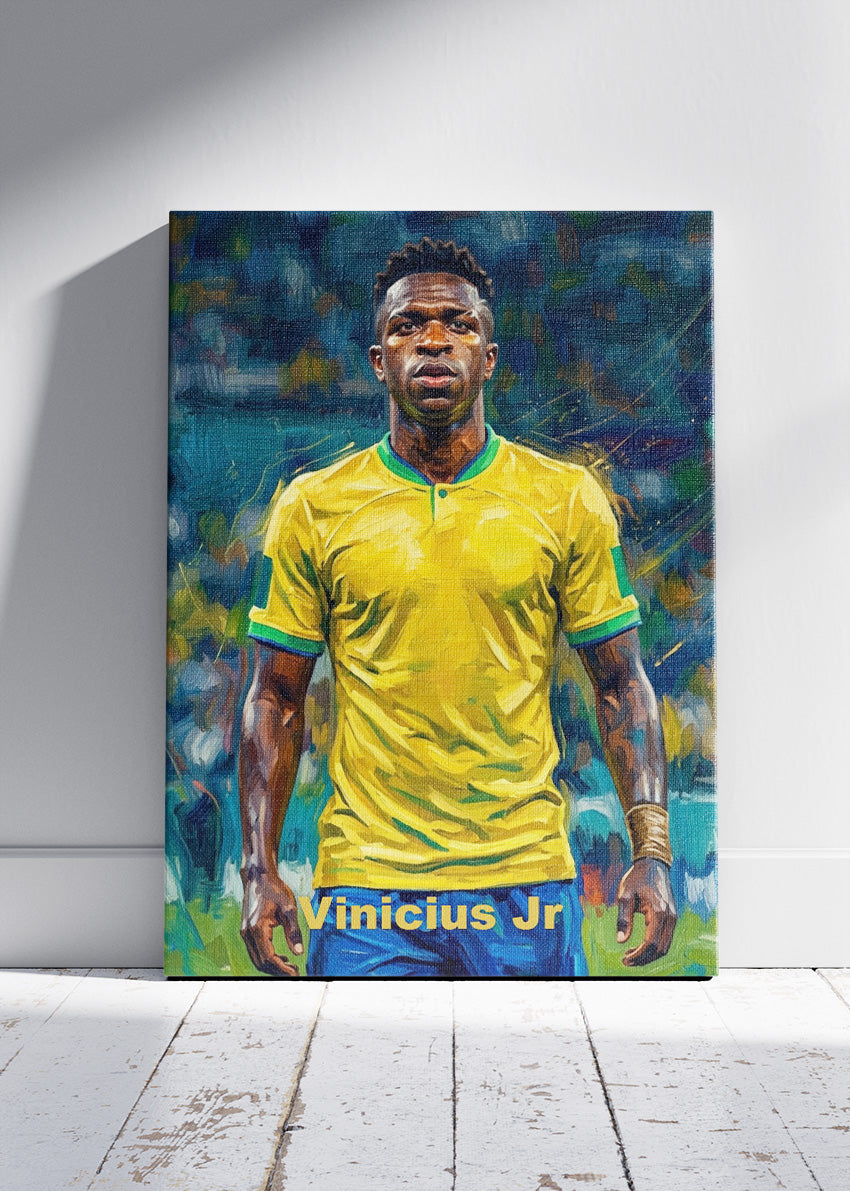 Vinicius Jr Brazil Football Poster Canvas & Print – AI PRINT LAB