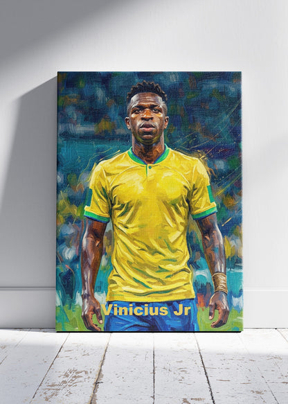 Vinicius Jr Brazil Football Poster Canvas & Print – AI PRINT LAB