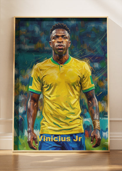 Vinicius Jr Brazil Football Poster Canvas & Print – AI PRINT LAB