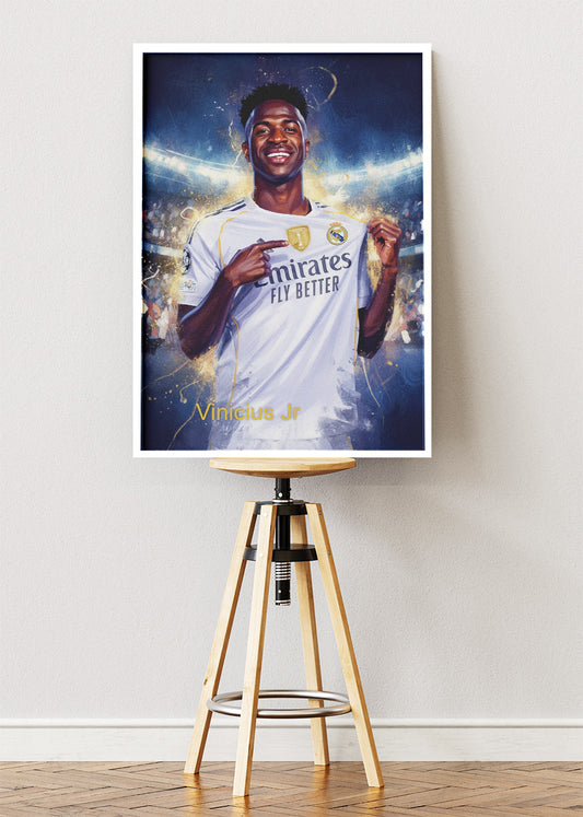 Vinicius Jr Real Madrid Poster Canvas & Print – AI PRINT LAB