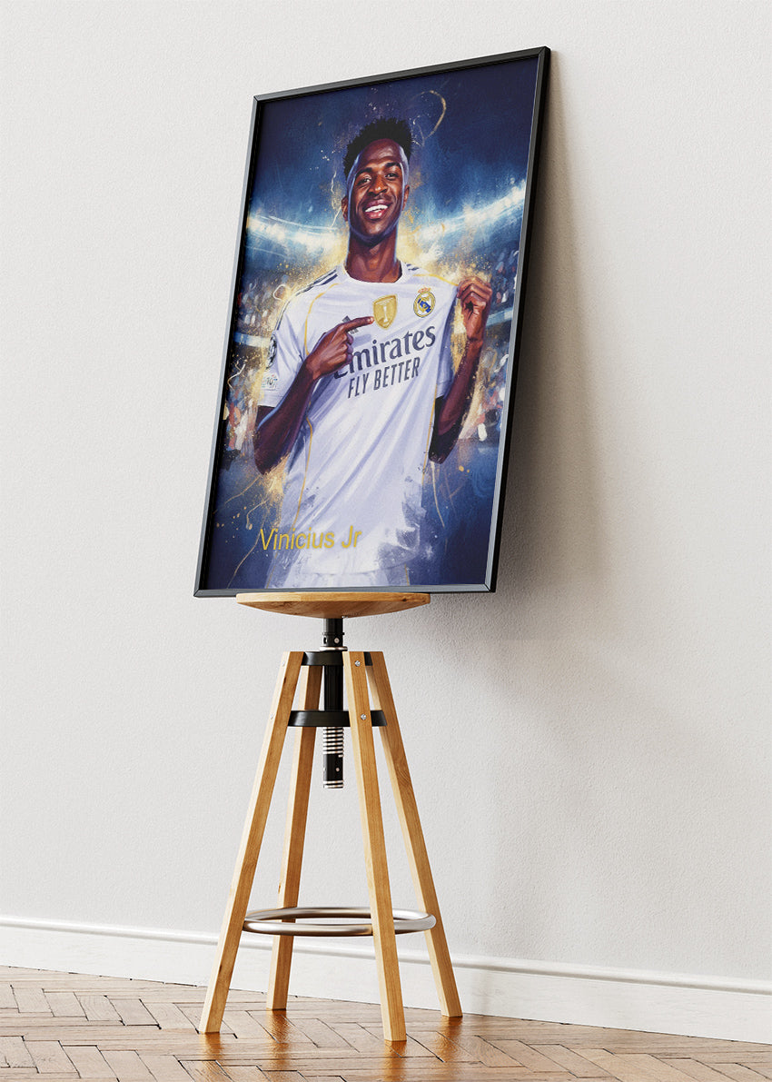 Vinicius Jr Real Madrid Poster Canvas & Print – AI PRINT LAB