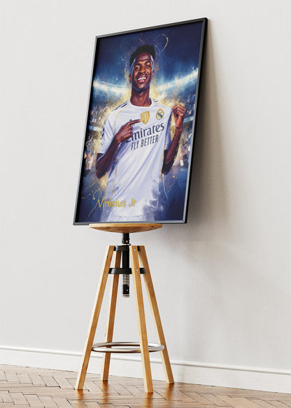 Vinicius Jr Real Madrid Poster Canvas & Print – AI PRINT LAB