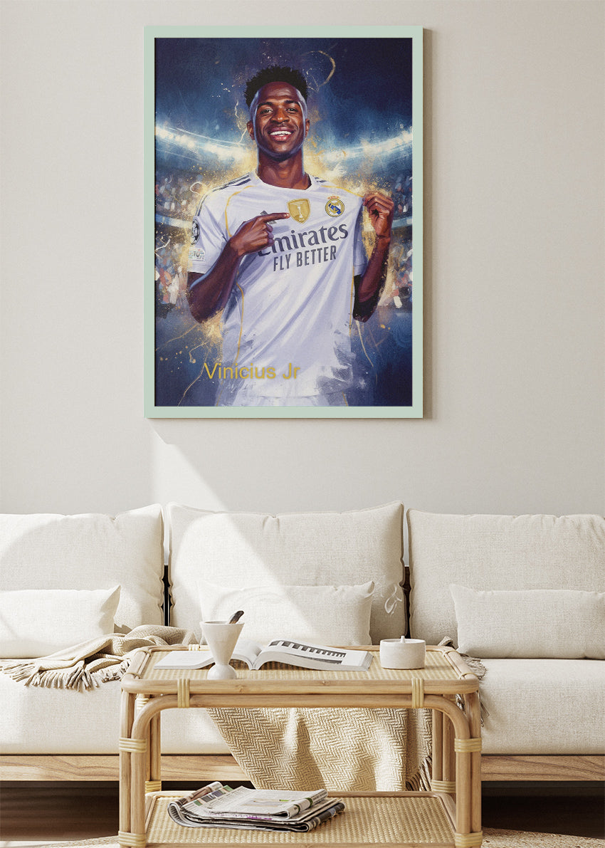 Vinicius Jr Real Madrid Poster Canvas & Print – AI PRINT LAB
