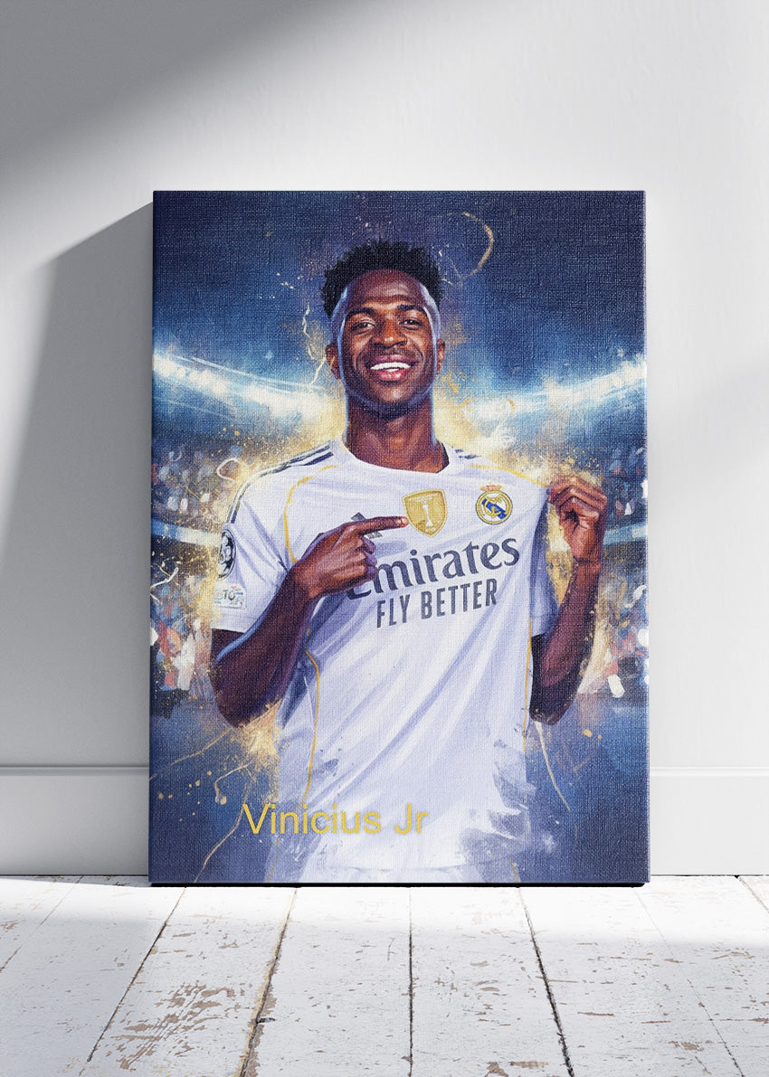Vinicius Jr Real Madrid Poster Canvas & Print – AI PRINT LAB