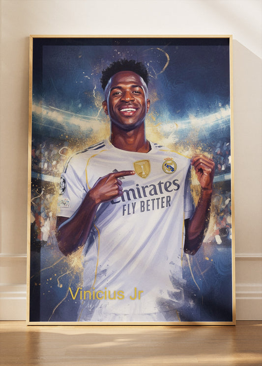 Vinicius Jr Real Madrid Poster Canvas & Print – AI PRINT LAB