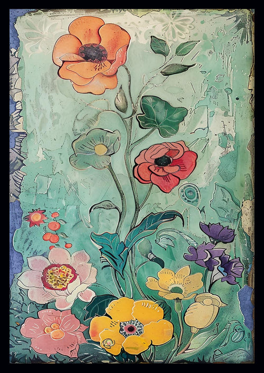 Vintage Botanical Flowers – Poster & Canvas Wall Art – T773 – AiPrintLab