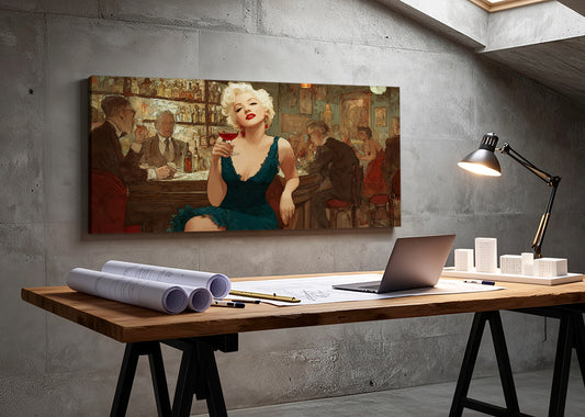 Vintage Cocktail Lounge Glamour Canvas – Single & 3 Panel Split – AI PRINT LAB