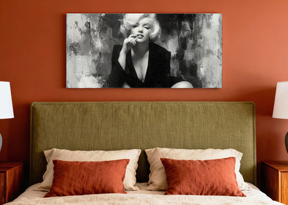 Vintage Glamour Monochrome Portrait Canvas – Single & 3 Panel Split – AI PRINT LAB