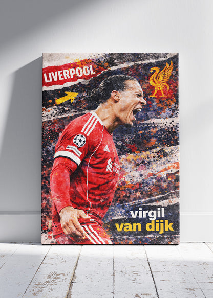 Virgil van Dijk Liverpool Poster Canvas & Print – AI PRINT LAB