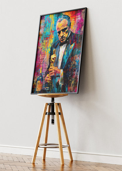 Vito Corleone The Godfather Pop Art Portrait Wall Art Poster & Canvas Print