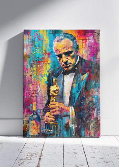 Vito Corleone The Godfather Pop Art Portrait Wall Art Poster & Canvas Print