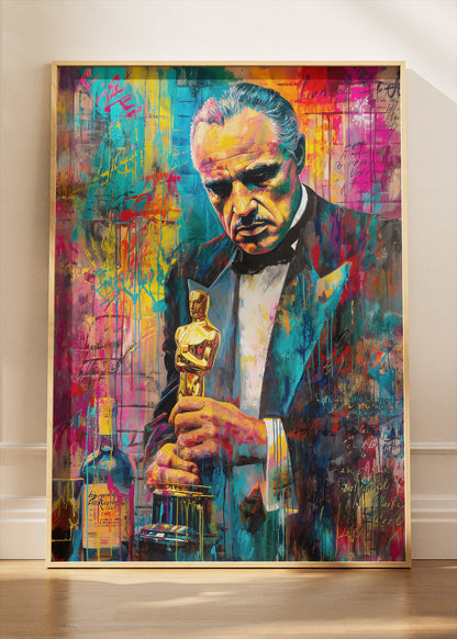 Vito Corleone The Godfather Pop Art Portrait Wall Art Poster & Canvas Print
