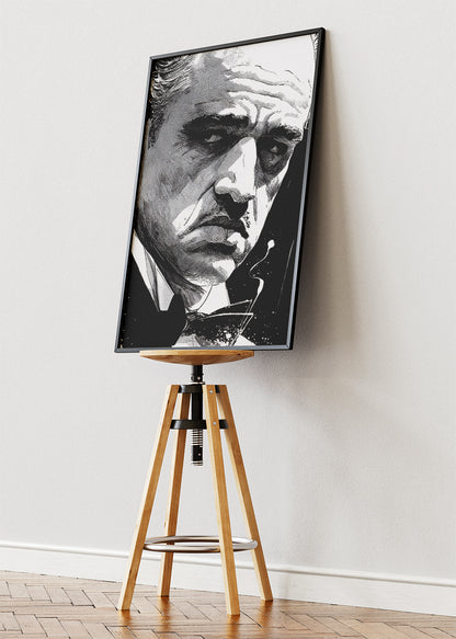 Vito Corleone The Godfather Portrait Wall Art Poster & Canvas