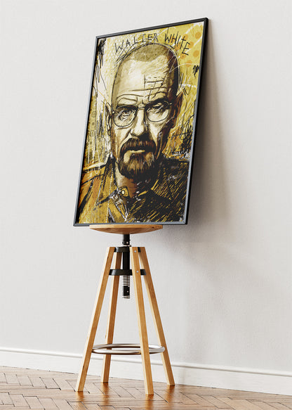 Walter White Artistic Portrait Wall Art Poster & Canvas Print