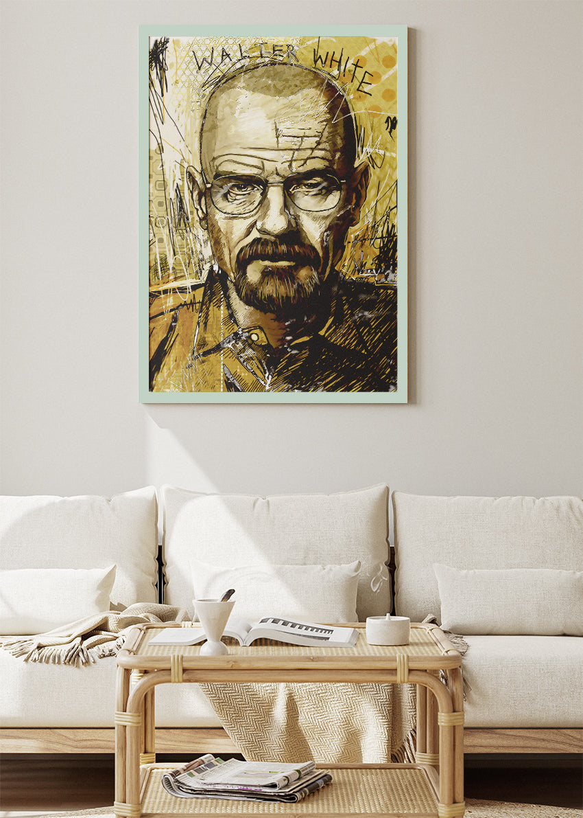 Walter White Artistic Portrait Wall Art Poster & Canvas Print