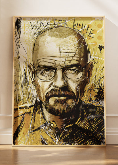 Walter White Artistic Portrait Wall Art Poster & Canvas Print