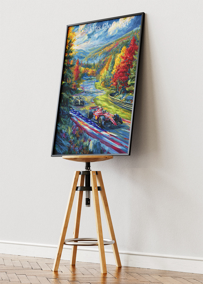Watkins Glen USA Scenic Formula Racing Canvas Print & Poster – AI PRINT LAB
