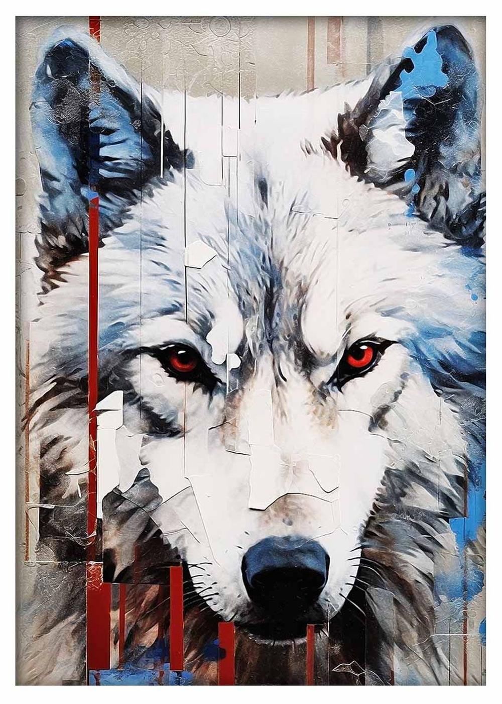 Wolf Canvas & Poster Wall Art T418 Wildlife Series