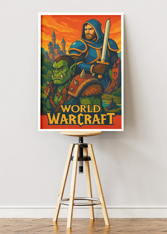World of Warcraft Wall Art – Epic Fantasy RPG Heroes Poster & Canvas