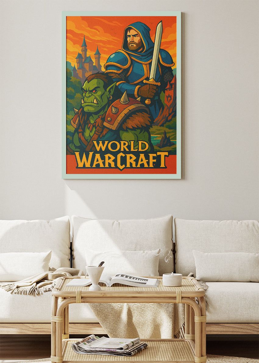 World of Warcraft Wall Art – Epic Fantasy RPG Heroes Poster & Canvas