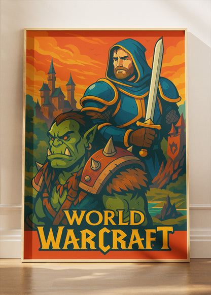 World of Warcraft Wall Art – Epic Fantasy RPG Heroes Poster & Canvas
