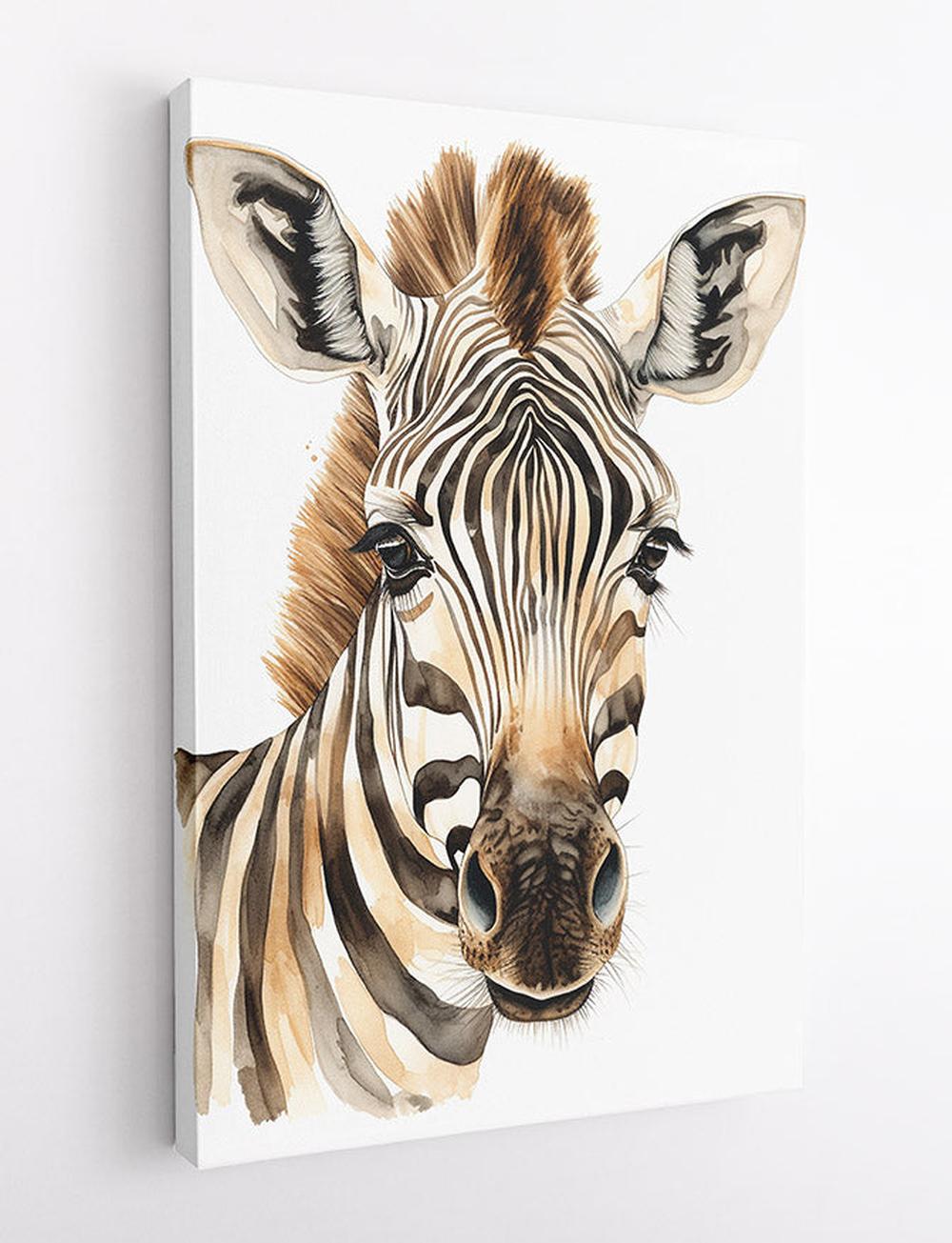 Zebra Canvas & Poster Wall Art T580 Wildlife Series