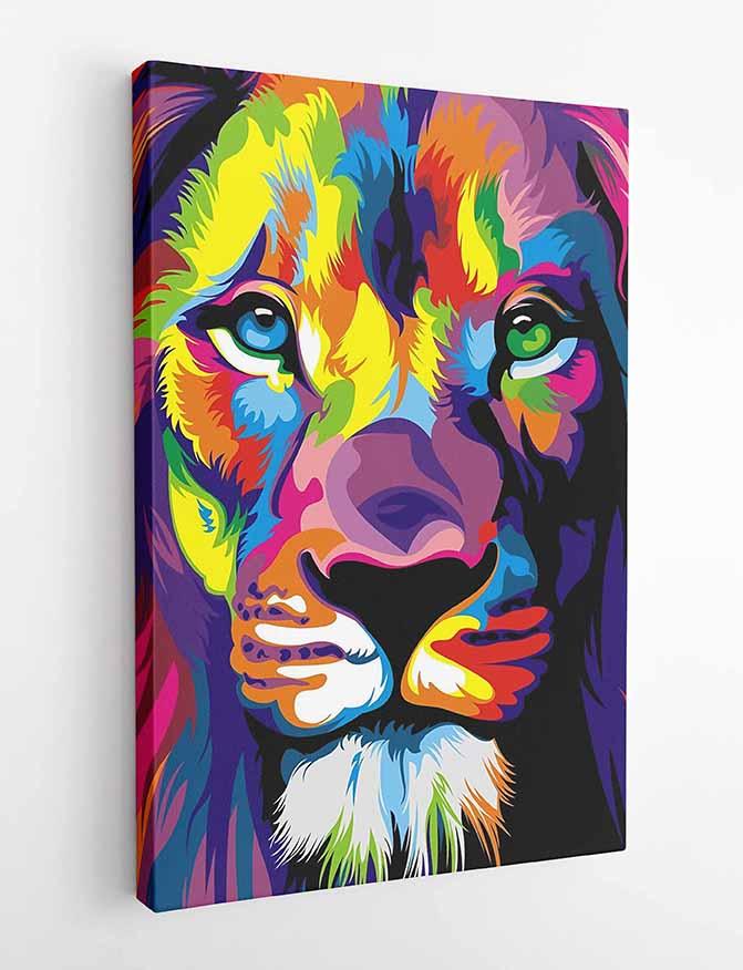 Lion Canvas & Poster Wall Art Wildlife Series
