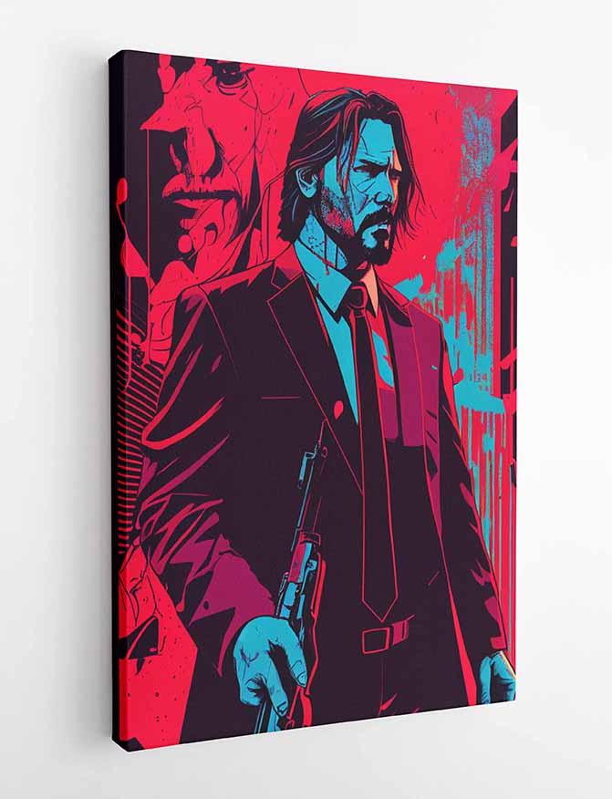 P151 John Wick Canvas Art Prints, Posters, and Wall Art Pop Art Collection