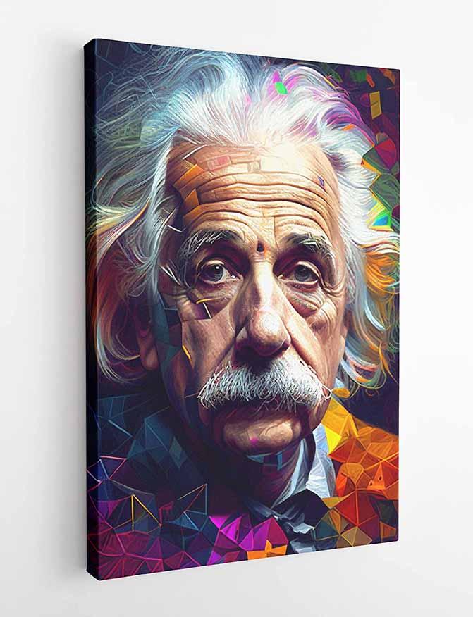 P154 AI Artistry Albert Einstein Printed Designs on Canvas Art Prints, Posters, and Wall Art Pop Art Collection