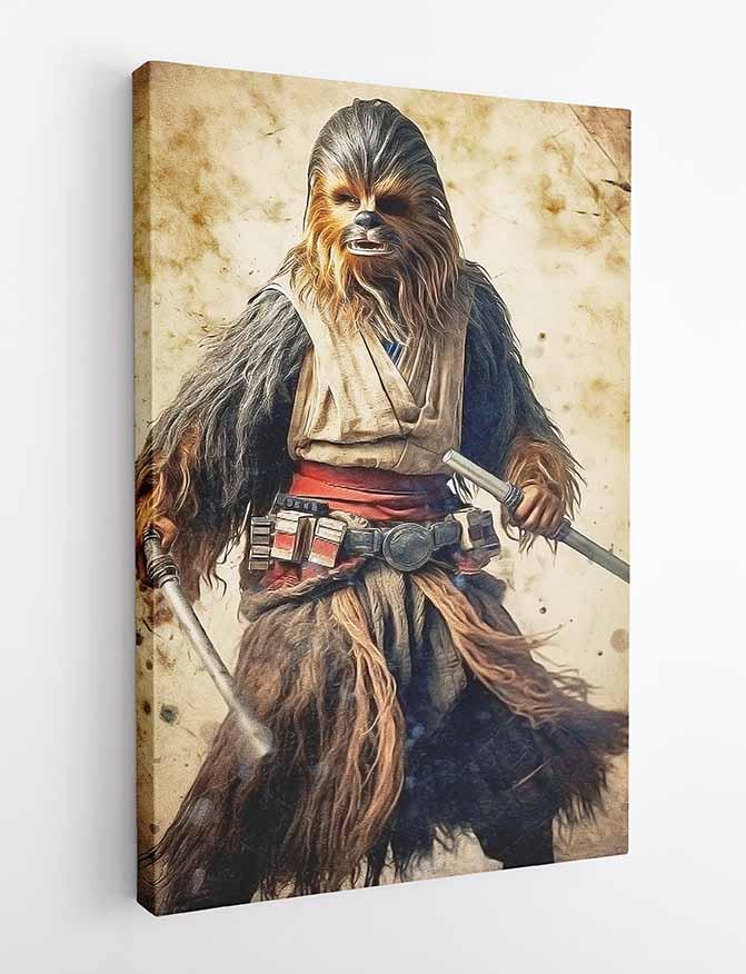 P251 Chewbacca Canvas Art Prints, Posters, and Wall Art Fantasy & Sci-Fi Collection