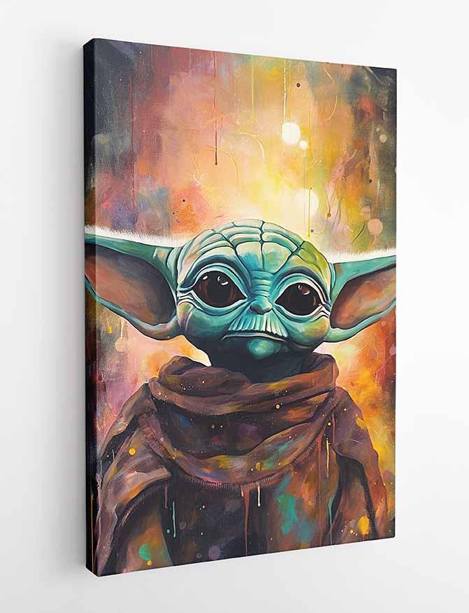 P280 Din Grogu Canvas Art Prints, Posters, and Wall Art Fantasy & Sci-Fi Collection