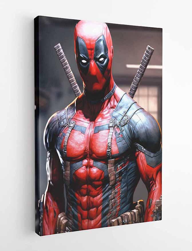 P77 Deadpool Canvas Art Prints, Posters, and Wall Art Superhero Collection