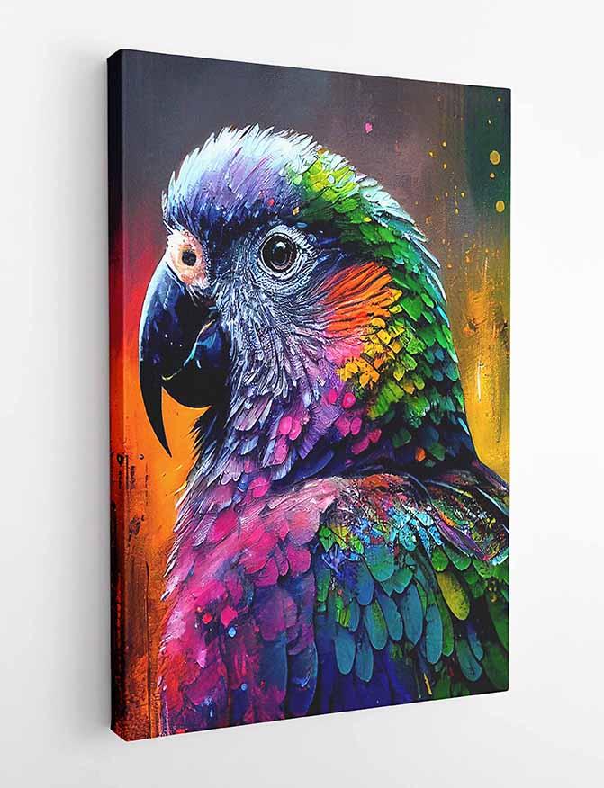 Parrot Canvas & Poster Wall Art T3 Wildlife Series